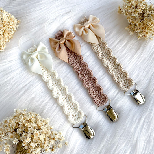 Crochet pacifier clip "Ester"