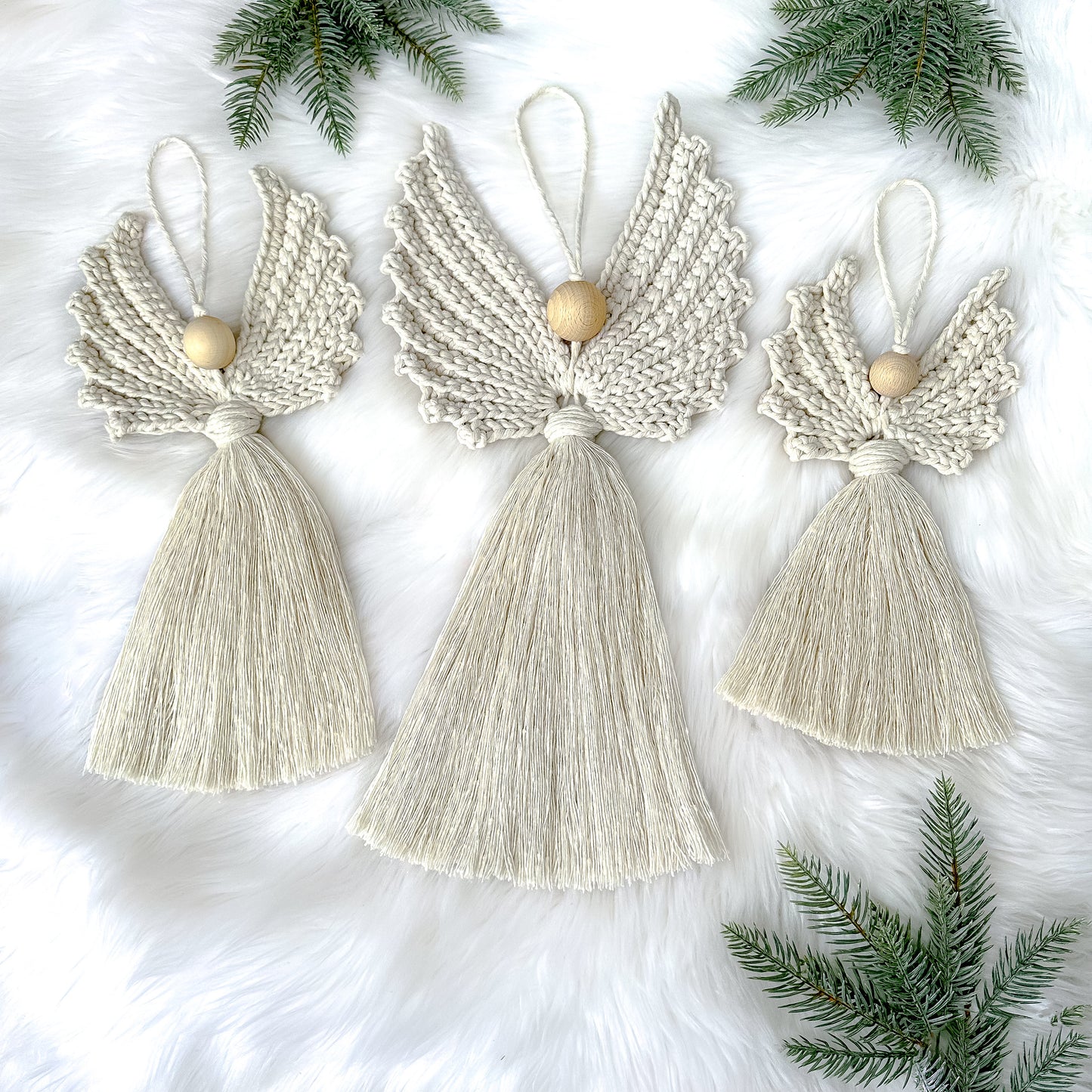 Crochet Christmas angel pattern designed for handmade tree ornaments and festive holiday decorations.