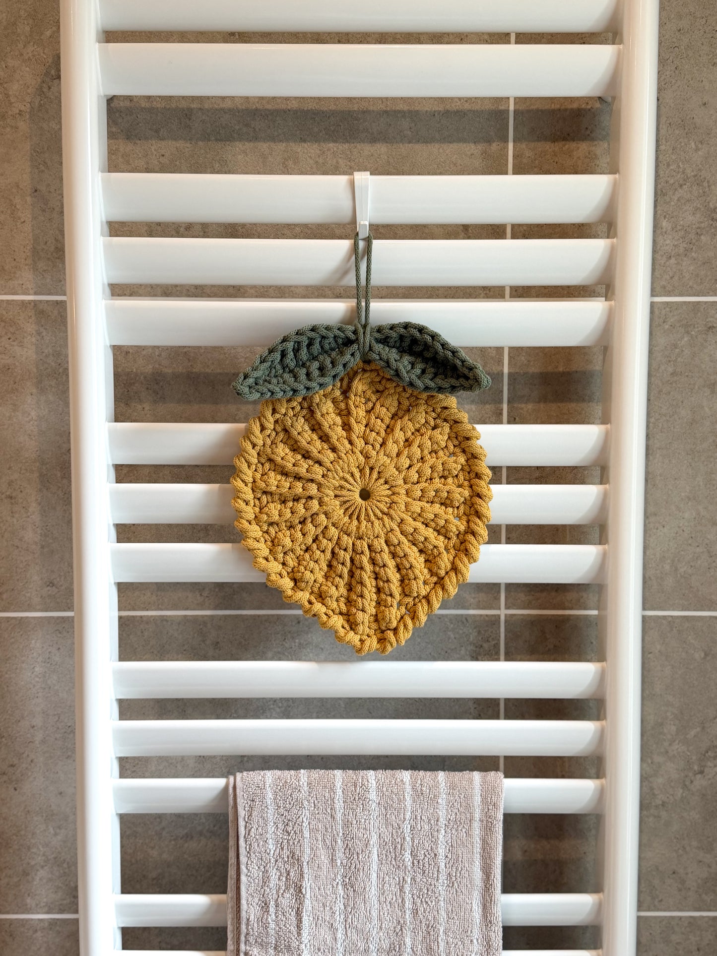 Crochet lemon bathroom and kitchen decor pattern