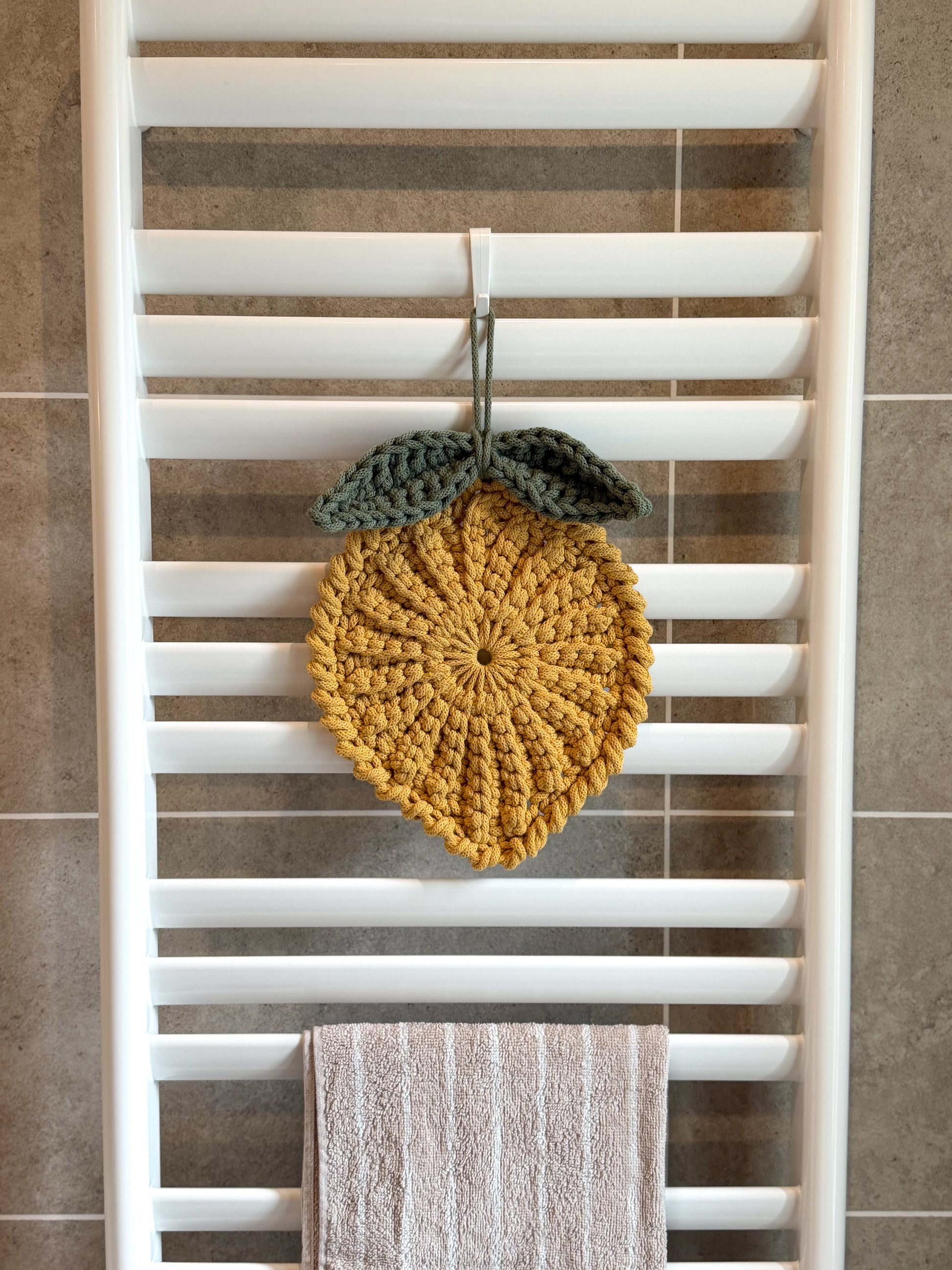 Crochet lemon bathroom and kitchen decor pattern